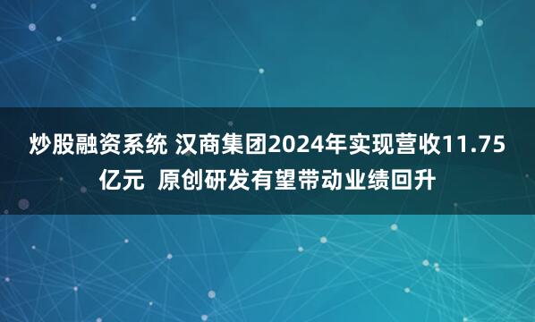 炒股融资系统 汉商集团2024年实现营收11.75亿元  原创研发有望带动业绩回升